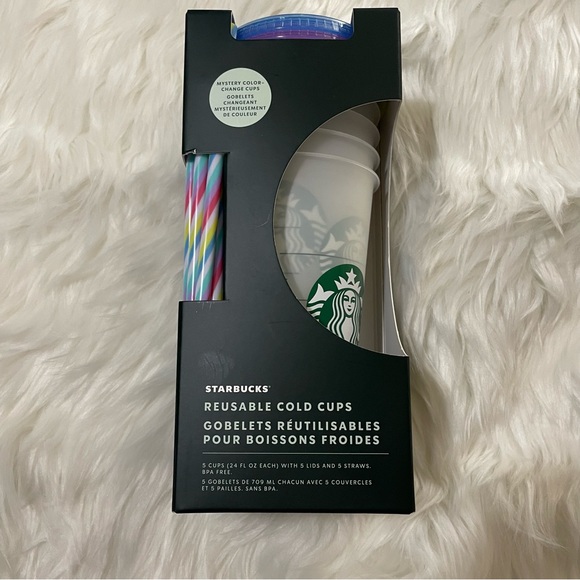 Starbucks Dining Nib Starbucks 5 Reusable Cold Cups Mystery
